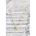 Brass Gold Color Zircon Stone Starfish Model Women s Necklace