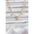 Brass Gold Color Sun Model Women s Necklace