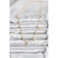 Brass Gold Color Zircon Stone Shell Model Women s Necklace