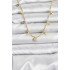 Brass Gold Color Zircon Stone Shell Model Women's Necklace