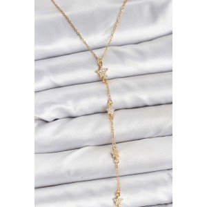 316L Steel Chain Gold Color Star Model Women's Y Necklace