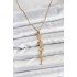 316L Steel Chain Gold Color Polar Star Energy Model Women's Y Necklace