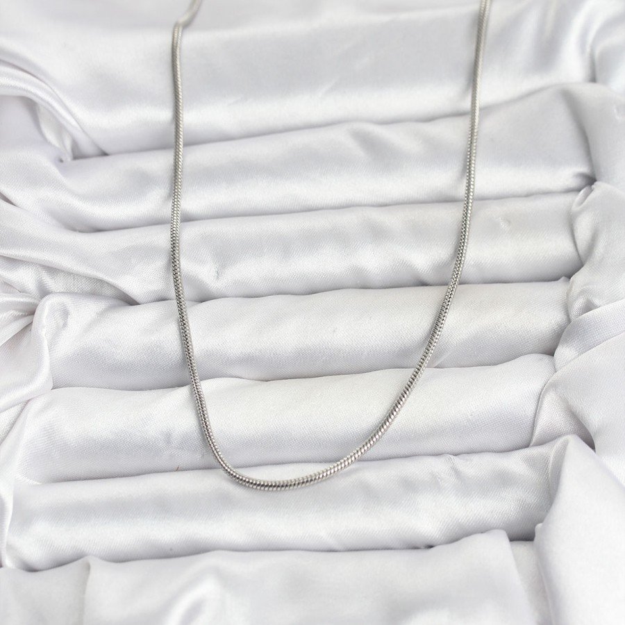 316L Steel Chain Silver Color 60 cm Snake Chain Women s Necklace