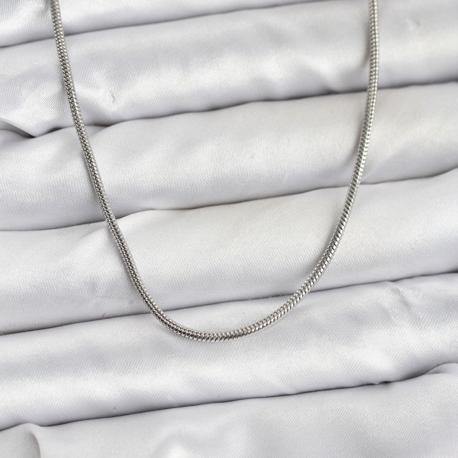 316L Steel Chain Silver Color 60 cm Snake Chain Women s Necklace