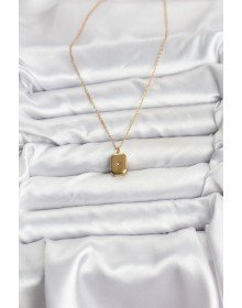 316L Steel Chain Gold Color Minimal Pole Star Model Women's Necklace