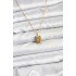 316L Steel Chain Gold Color Minimal Pole Star Model Women's Necklace