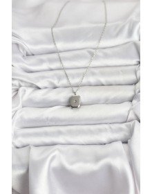 316L Steel Chain Silver Color Minimal Pole Star Model Women's Necklace