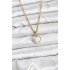 316L Steel Chain Gold Color Curved Heart Model Women's Necklace