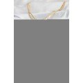 Brass Gold Color Zircon Stone Detailed 3-Piece Combination Y Women s Necklace