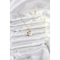316L Steel Chain Gold Color Hat Snowman Head Model Christmas Themed Women s Necklace