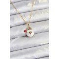 316L Steel Chain Gold Color Hat Snowman Head Model Christmas Themed Women s Necklace