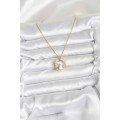 316L Steel Chain Gold Zircon Stone New Year Themed Women s Necklace