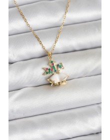 316L Steel Chain Gold Color Chirtsmas Bell Model New Year Themed Women's Necklace