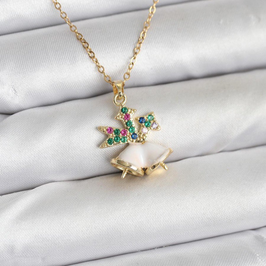 316L Steel Chain Gold Color Chirtsmas Bell Model New Year Themed Women s Necklace