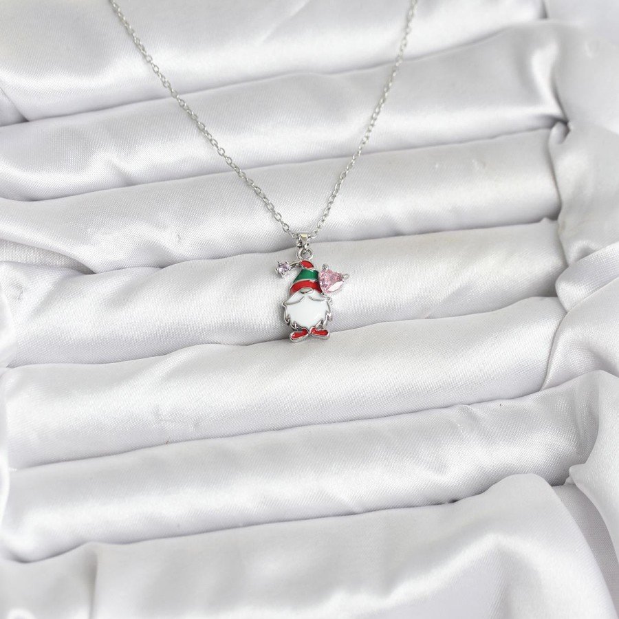 316L Steel Chain Silver Color Christmas Theme Women s Necklace