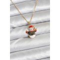 316L Steel Chain Gold Color Christmas Themed Women s Necklace with Snowman Figure 316L Steel Chain Gold Color Christmas Themed Women s Necklace with Snowman Figure