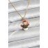 316L Steel Chain Gold Color Christmas Themed Women's Necklace with Snowman Figure