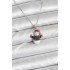 316L Steel Chain Silver Color Christmas Themed Women's Necklace with Snowman Figure