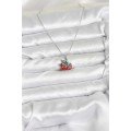 316L Steel Chain Silver Color New Year Themed Women s Necklace with Sleigh and Pine Tree Figures