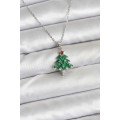 316L Steel Chain Silver Color Pine Tree Model Christmas Themed Women s Necklace 316L Steel Chain Silver Color Pine Tree Model Christmas Themed Women s Necklace
