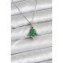 316L Steel Chain Silver Color Pine Tree Model Christmas Themed Women's Necklace