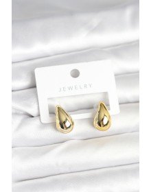 Gold Color Drop Earrings 17 mm
