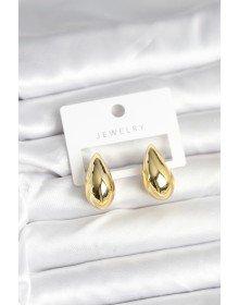 Gold Color Drop Earrings 24 mm