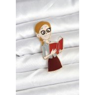 Brooch with Teacher Figure