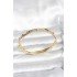Brass Gold Color Zircon Stone Handcuff Bracelet