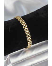 316L Steel Gold Color 7 mm Thickness Men's Bracelet