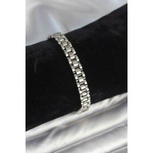 316L Steel Silver Color 7 mm Thickness Men's Bracelet