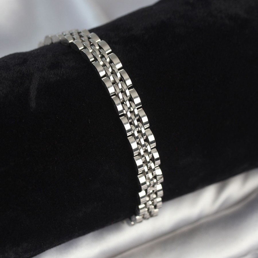 316L Steel 7 mm Thickness Silver Color Men s Bracelet 316L Steel 7 mm Thickness Silver Color Men s Bracelet