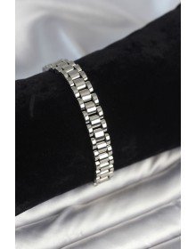 316L Steel Silver Color 9 mm Thickness Men's Bracelet