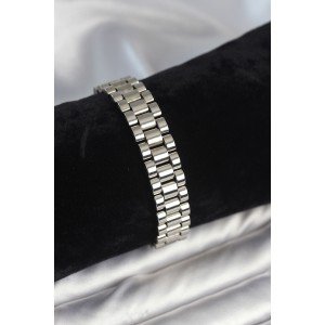 316L Steel Silver Color 12 mm Thickness Men's Bracelet