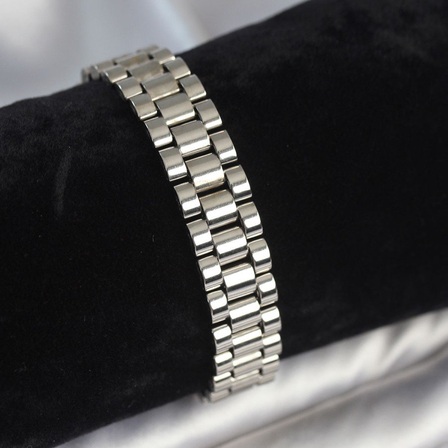 316L Steel Silver Color 12 mm Thickness Men s Bracelet