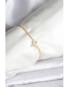 Phoenix Model Zircon Stone Gold Color Brass Waterway Women's Bracelet