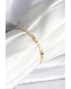 Phoenix Model Zircon Stone Gold Color Brass Waterway Women's Bracelet