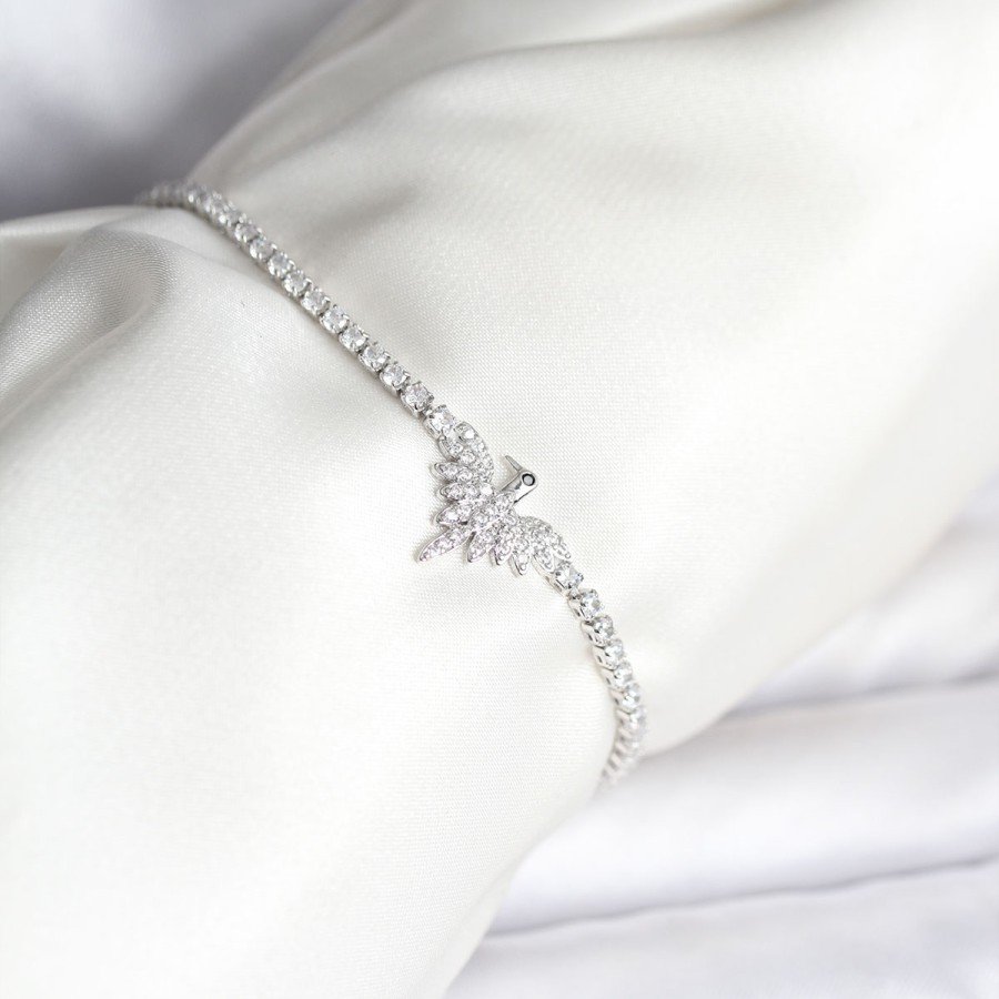 Phoenix Model Zircon Stone Silver Color Brass Waterway Women s Bracelet