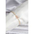 Butterfly Model Zircon Stone Gold Color Brass Waterway Women s Bracelet