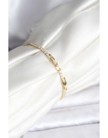 Butterfly Model Zircon Stone Gold Color Brass Waterway Women's Bracelet