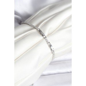 Butterfly Model Zircon Stone Silver Color Brass Waterway Women's Bracelet