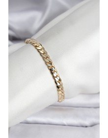 14K Gold Color Plated Crushed Chain Model Women's Bracelet