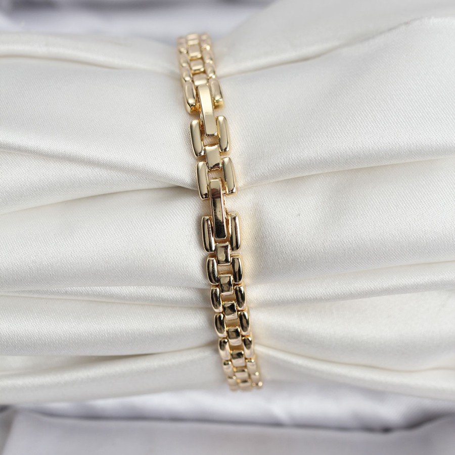 14K Gold Color Plated Zircon Square Stone CM Women s Bracelet 14K Gold Color Plated Zircon Square Stone CM Women s Bracelet