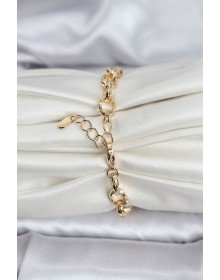14K Gold Color Plated Laser Chain Model CM Women's Bracelet