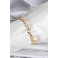 14K Gold Color Plated Laser Chain Model CM Women's Bracelet