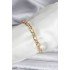 14K Gold Color Plated Laser Chain Model CM Women's Bracelet