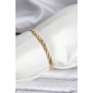 14K Gold Color Plated Laser Chain Model CM Women's Bracelet