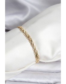 14K Gold Color Plated Laser Chain Model CM Women's Bracelet