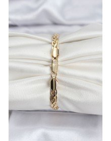 14K Gold Color Plated Laser Chain Model CM Women's Bracelet