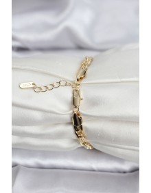 14K Gold Color Plated Chain Model CM Women's Bracelet